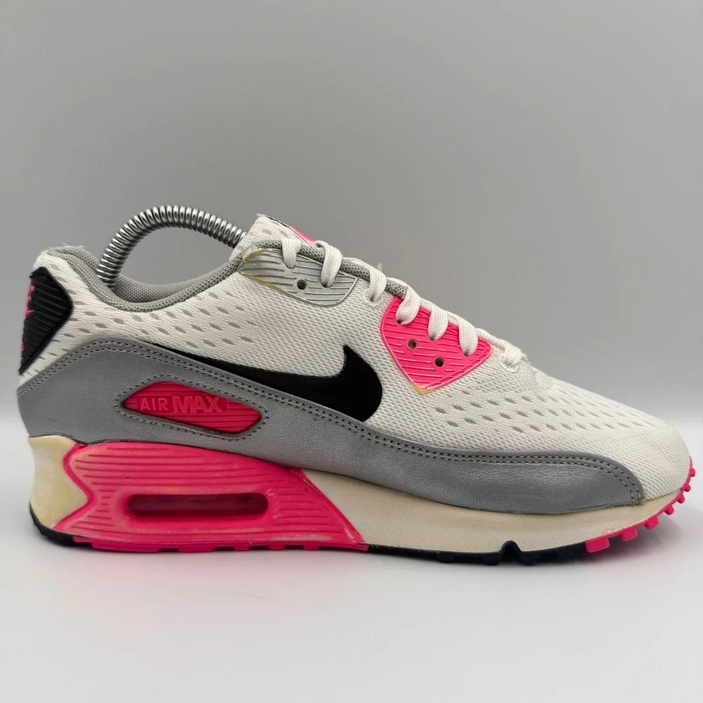 Nike Air Max 90 Women Size 8 Sneakers Hyper Pink Grey White 553564-160
